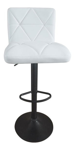 Barová stolička Seley (ekokoža biela + čierna)