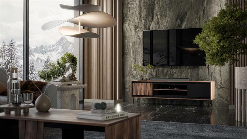 TV stolić/ormarić Sting RTV1 (orah + crna)