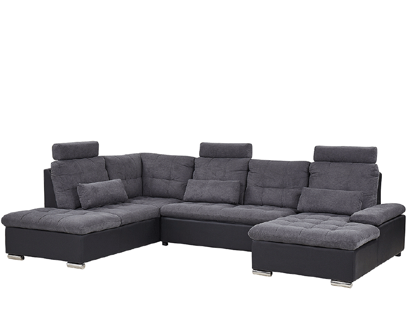 Rohová sedačka U HALIUS (sivá)