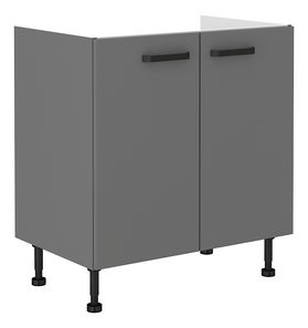Dulap inferior de bucătărie sub chiuvetă Nesia 80 ZL 2F BB (Antracit)