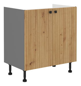 Dolná kuchynská skrinka pod drez Avantoe 80 ZL 2F BB (Dub artisan + Antracit)