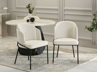 Étkezőszék Continuara (krém + fekete)