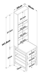 Toaletni stolić Bjorno (bijela)