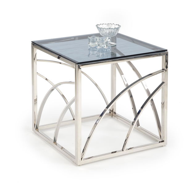 Masă de cafea Berkner (pătrat) (argintiu)