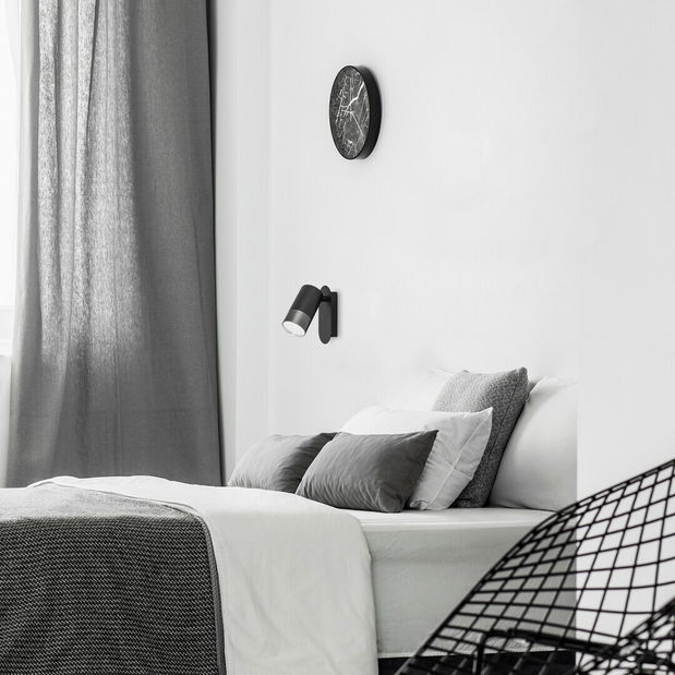 Iluminat de perete Ekanit 5069 (negru mat + argintiu)