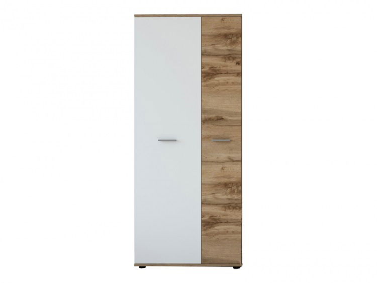Šatníková skriňa Sankt A (dub wotan + biela matná)