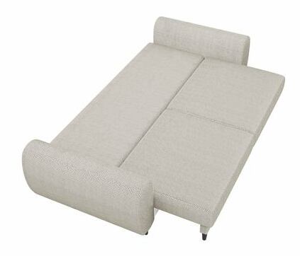 Sofa na razvlačenje Nosenas (krem) (s prostorom za odlaganje)