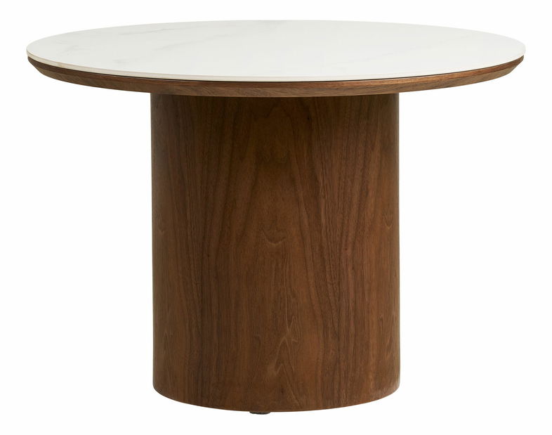 Konferenčný stolík Nealina 1 (biela + tmavohnedá)