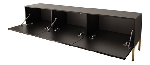 TV stolík/skrinka Magnilda 190 (čierna/čierny lesk) *výpredaj