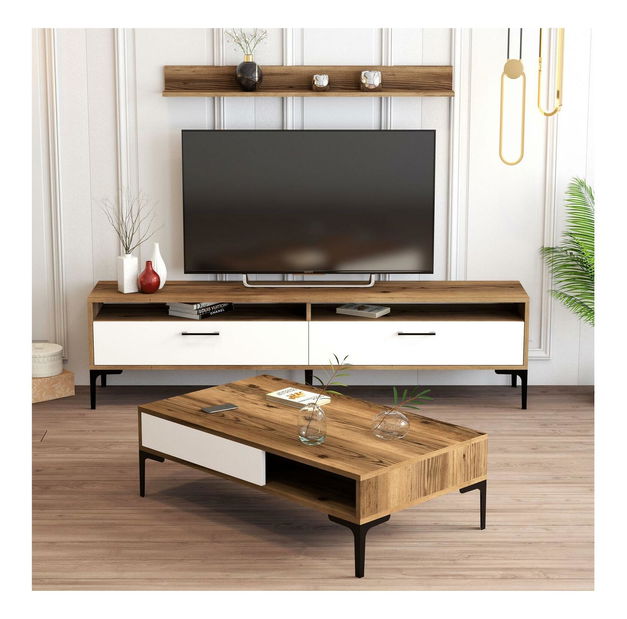 Set mobilier living Irma (nuc + alb)