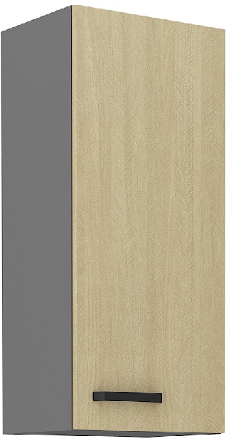 Gornji kuhinjski ormarić Scarmi 40 G 90 1F (Antracit + Herringbone scandi)