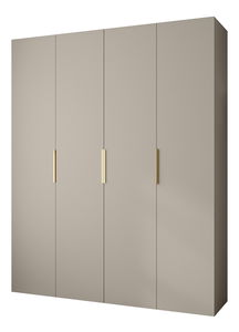 Šatníková skriňa 200 cm Carmela 40-4 (kašmír + zlatá)