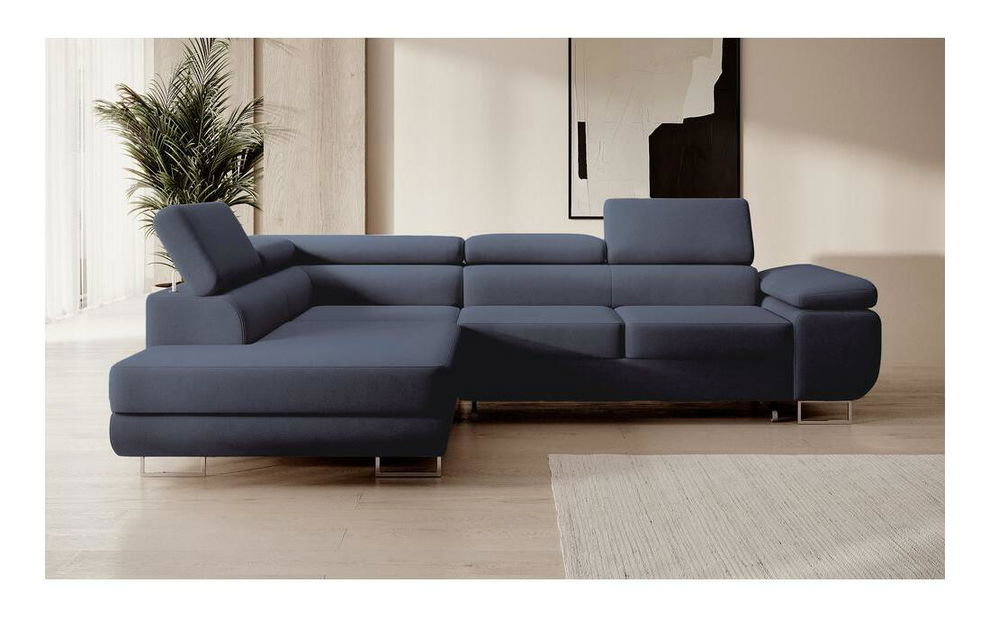 Kutna garnitura Stiletto (L) (plava + srebrna)