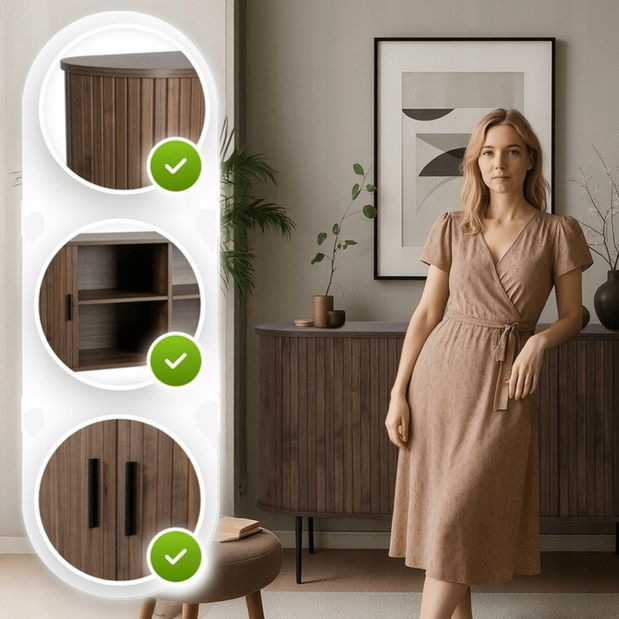 Szekrény Trisha 180 (dió) 