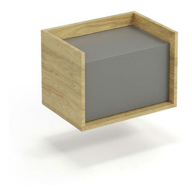 Ormarić Mozelle 1D2 (hikor + tamnosiva)