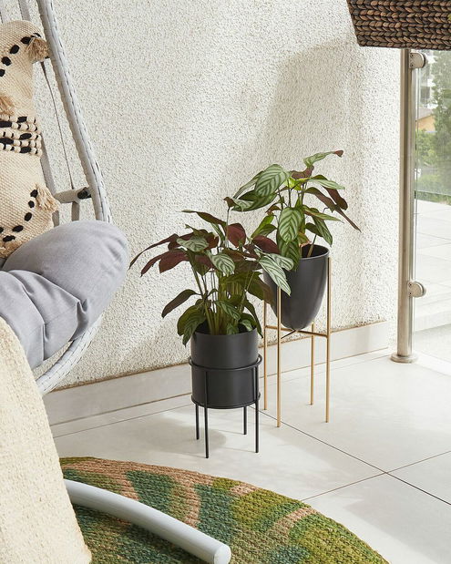 Stojanový kvetináč Milka (čierna)