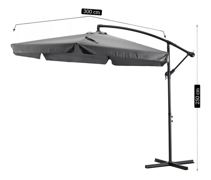 Vrtni suncobran Archivo (siva) 