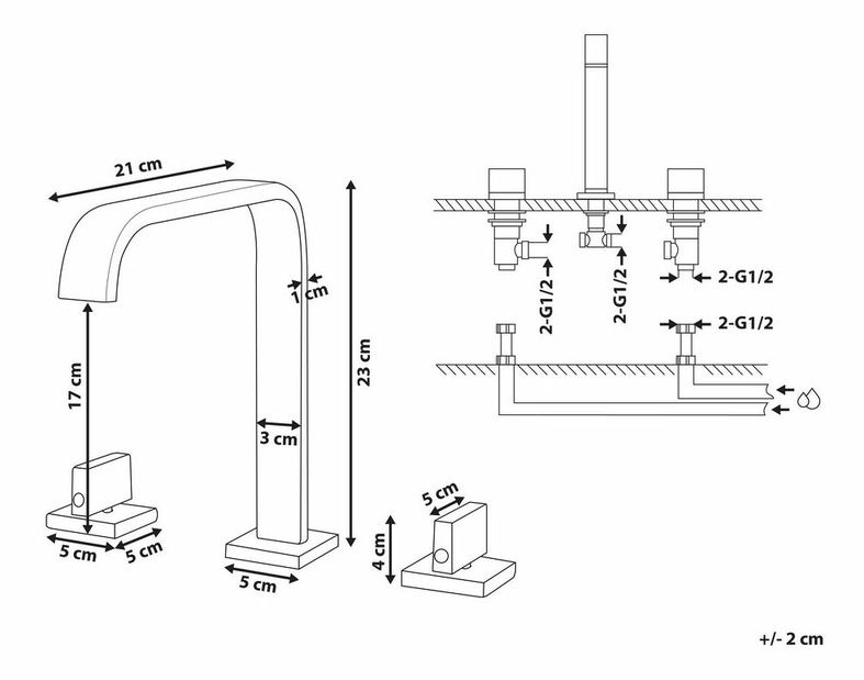 Robinet apă Kagza (negru)