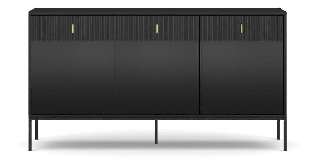 Komoda Magara 3D3S (čierna)