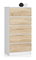 Komoda Kalista V (biela + dub sonoma)