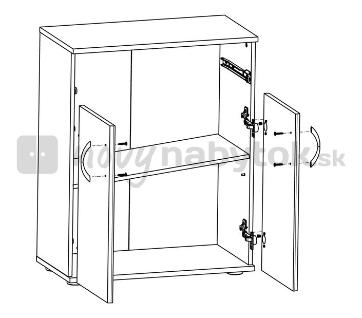 Komoda BRW Atriss KOM2D1S