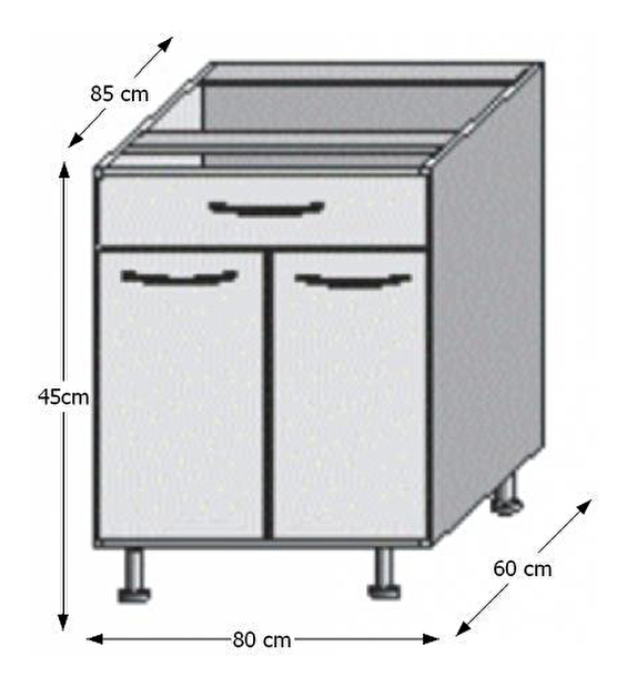 Dolná kuchynská skrinka Igo D-80 S1