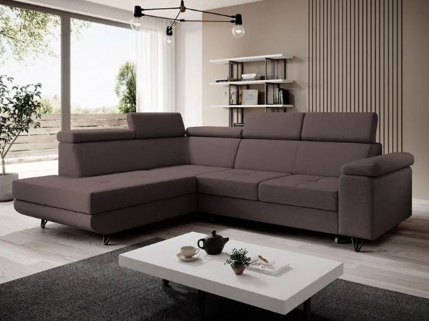 Rozkladacia sedacia súprava Jopo (hnedá) (L) 