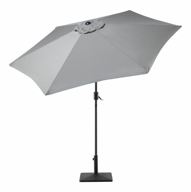 Záhradný slnečník 270 cm VARENA (kov) (tmavosivá)