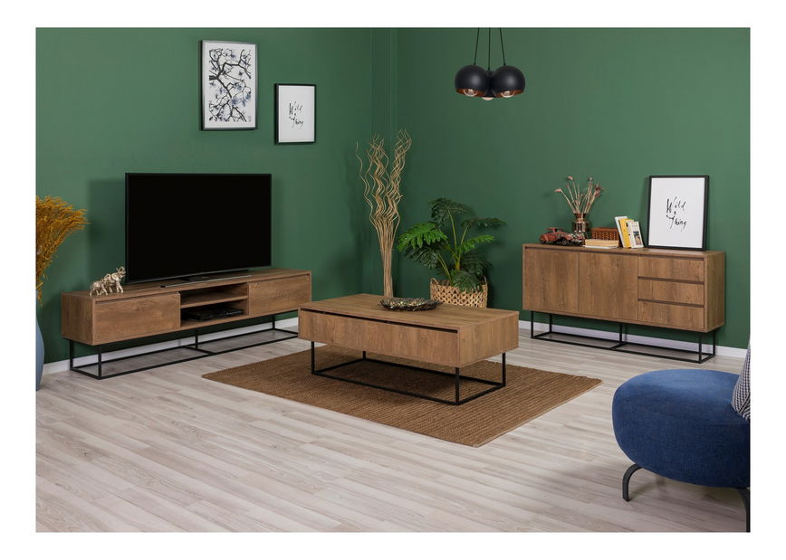 Nappali szett Laxi 9 (dió + fekete)