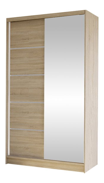 Ormar za garderobu Master III (crna + bijela)