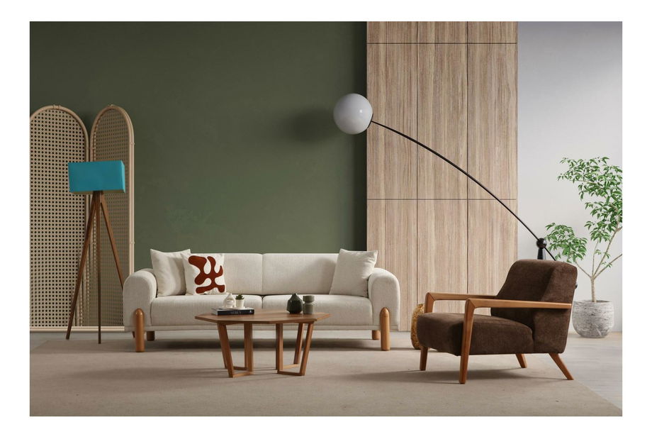 Fotel Lykeno (barna + dió)