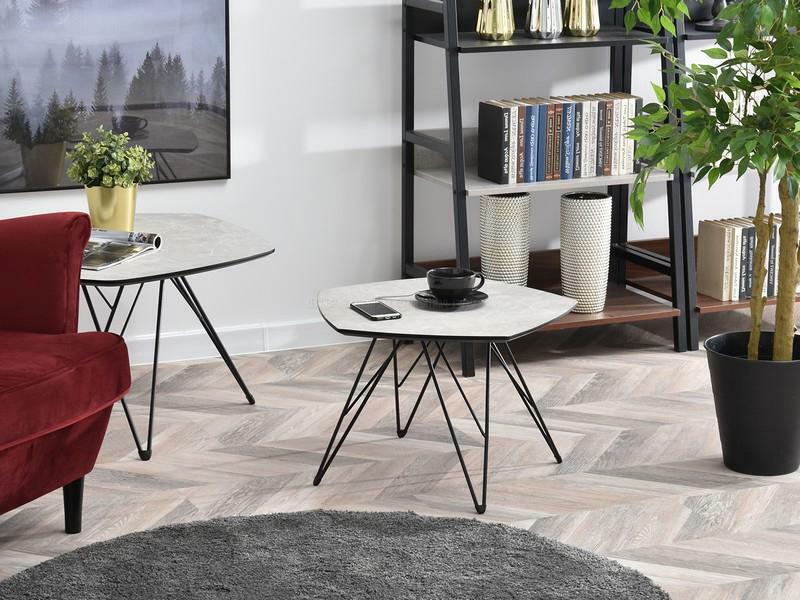 Măsuță de cafea Petal S (gri + negru)