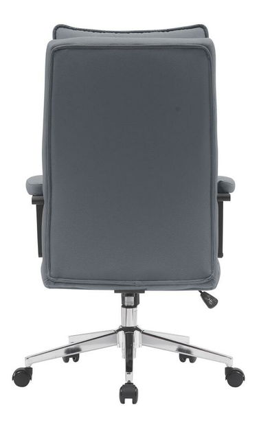 Fotoliu birou Kahlo (gri piele ecologică + crom)