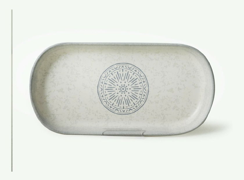 Set farfurii pentru servire (2 buc.) Oval (Alb mat)