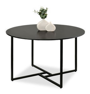 Masă de sufragerie Bird (lemn negru + negru)