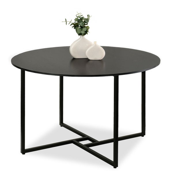 Masă de sufragerie Bird (lemn negru + negru)