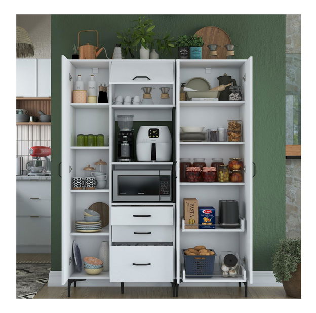 Konyhaszekrény szett Jenaretta 31 (fehér + fekete)