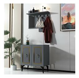 Mobilier Hol Tideno (antracit + auriu) 