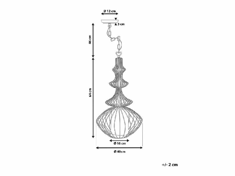 Závesná lampa Keter (biela)