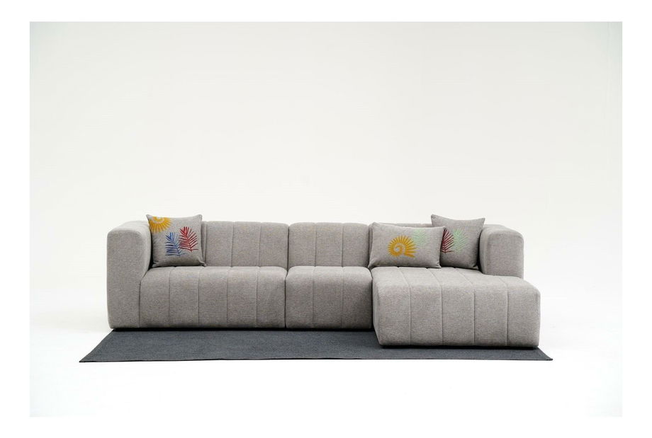 Kutna garnitura Beyzometta (D) (svijetlosiva)