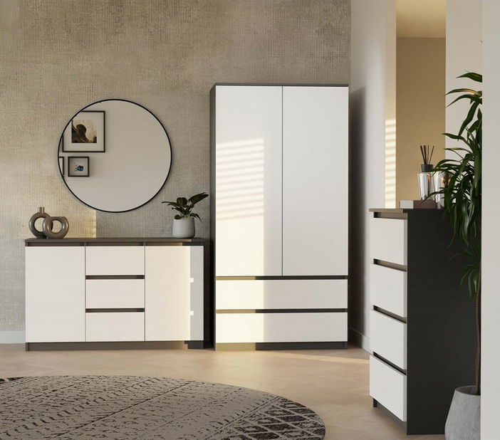 Komoda Musecalo 11 (antracit + biela)