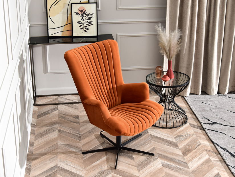 Relaxačné kreslo Elesenta (medená + čierna)