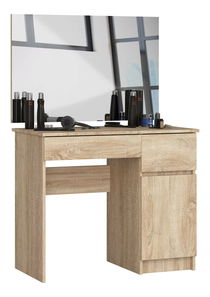 Toaletný stolík Parijat (dub sonoma) (so zrkadlom) (P)