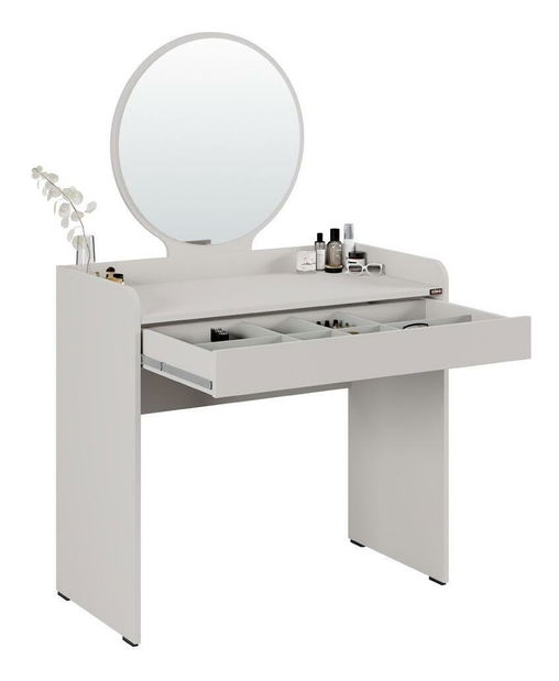 Toaletni stolić Trinity 1 (bijela) (s ogledalom)