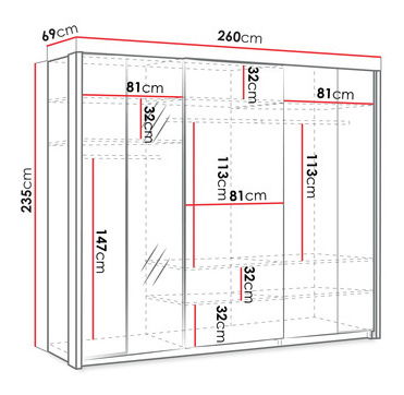 Dulap de haine Linordia Maxi MX6 (alb)