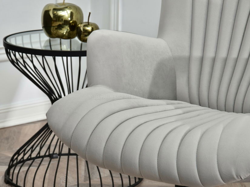 Fotoliu relax Elesenta (gri deschis + negru)