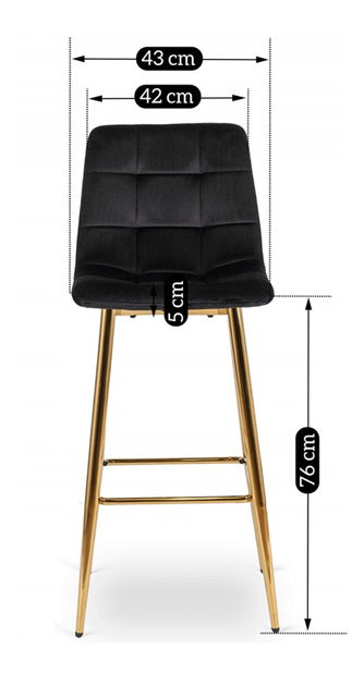 Blagovaonska stolica Abisales (crna) 