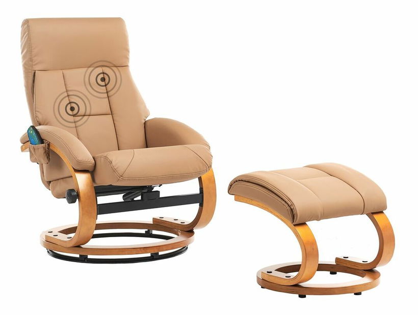 Masszázsfotel FARTE (műbőr) (bézs)