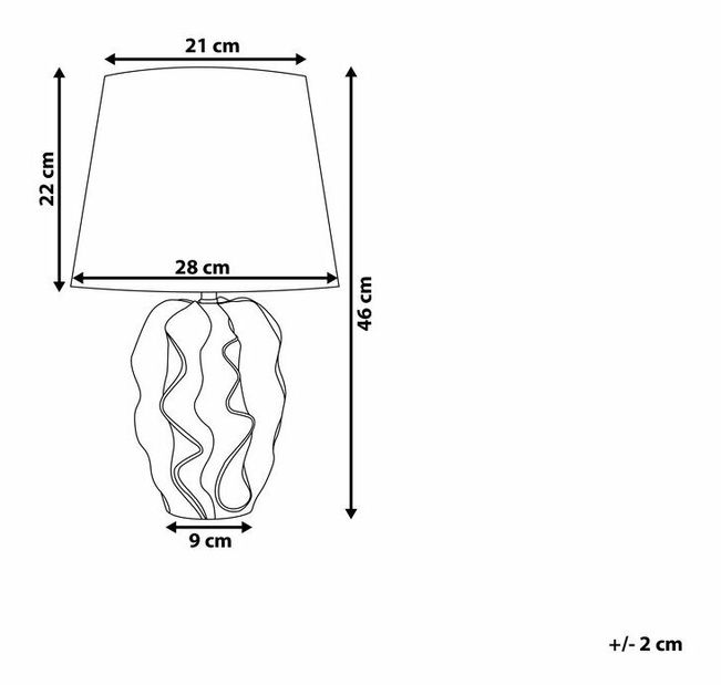 Stolná lampa Akila (krémovo biela)