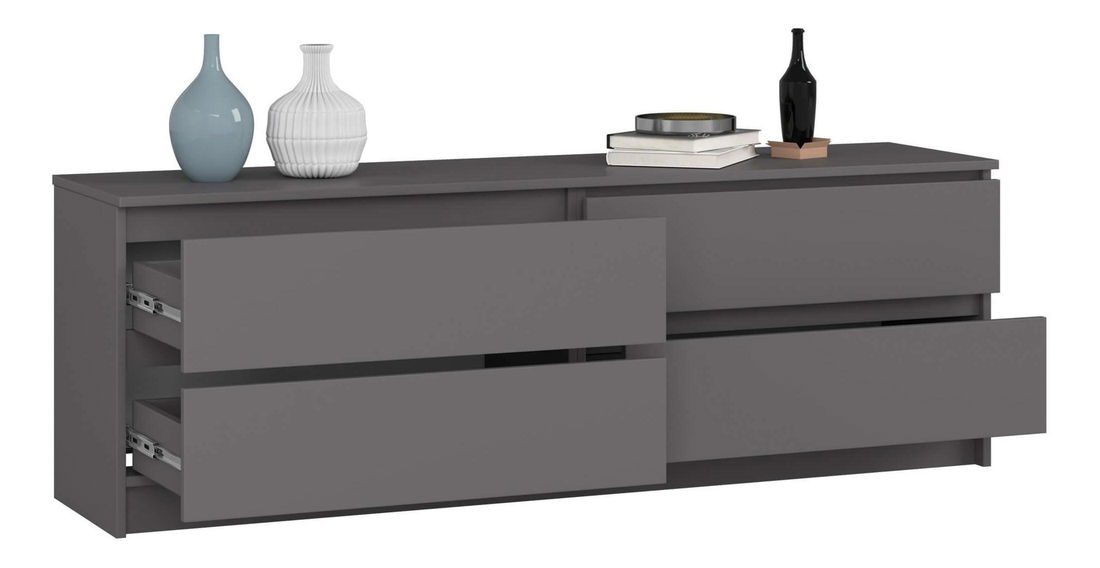 Comodă Kurtinaitis 4SZ (grafit gri)